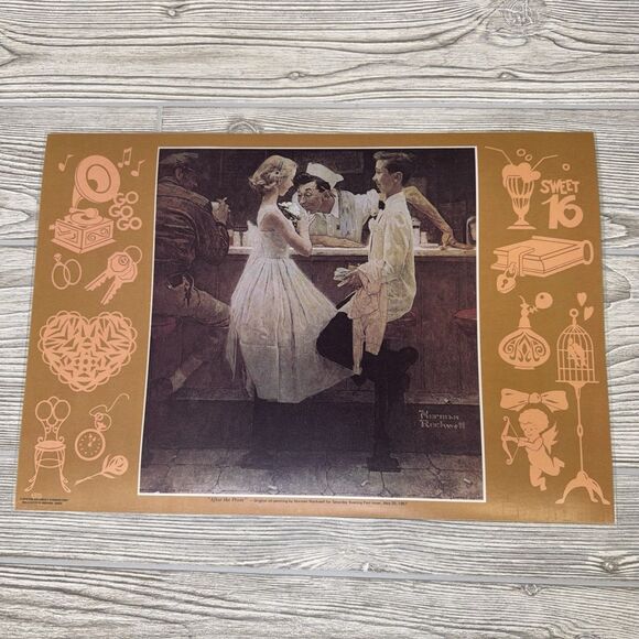 Norman Rockwell Saturday Evening Post Laminated Placemats Set Of 4 Vintage 1973 - Picture 11 of 16